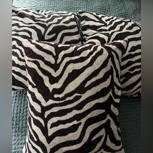 3 Pier 1 zebra pillows